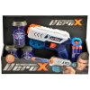 Pistole Hero-X se 6 soft pěnovými náboji s přísavkou a 3 terči 2 barvy