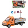 Auto pracovní set s dopravními značkami na setrvačník na baterie Světlo Zvuk