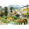 DINO Puzzle 100 dílků XL Život dinosaurů 47x33cm skládačka v krabici