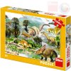 DINO Puzzle 100 dílků XL Život dinosaurů 47x33cm skládačka v krabici