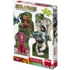 DINO Puzzle 4x54 dílků Zafari: Zoomba a kamarádi 13x19cm skládačka 4v1