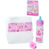 SIMBA New Born Baby set pro panenku miminko dudlík lahvička plínka (plenka)