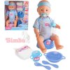 SIMBA New Born Baby panenka miminko chlapeček 43cm pije čůrá set s doplňky