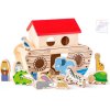 WOODY DŘEVO Noemova archa herní set loď se zvířátky *DŘEVĚNÉ HRAČKY*