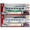 Trolejbus kovový s efekty 16cm na baterie zpětný chod Světlo Zvuk