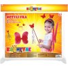 KARNEVAL Motýlí křídla s čelenkou a hůlkou červená *KARNEVALOVÝ DOPLNĚK*
