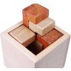 DŘEVO Hlavolam posuvný 3D krychle v krabičce *DŘEVĚNÉ HRAČKY*