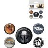 Odznaky kulaté Hvězdné Války Star Wars Mandalorian 2,5-4cm set 4ks