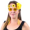 KARNEVAL Sada hippies žlutá brýle s čelenkou a náušnicemi *KARNEVALOVÝ DOPLNĚK*