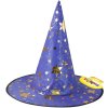 KARNEVAL Klobouk čarodějnický hvězdičky modrý *KARNEVALOVÝ DOPLNĚK*