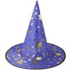 KARNEVAL Klobouk čarodějnický hvězdičky modrý *KARNEVALOVÝ DOPLNĚK*