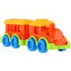 Vláček barevný mini sada mašinka + vagónek 10cm plast v síťce