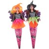 Panenka čarodějka kloubová v kornoutu Halloween 2 barvy