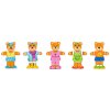 WOODY DŘEVO Šatní skříň Medvědí rodinka vkládací puzzle 54 dílků v boxu