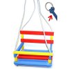 DŘEVO Houpačka dětská 39x30cm barevná závěsná se zábranou dřevěná