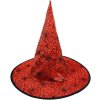 KARNEVAL Klobouk červený čaroděj dospělý špičatý KARNEVALOVÝ DOPLNĚK