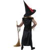 KARNEVAL Šaty čarodějnice černo/červené vel. M (120-130cm) 6-8 let *KOSTÝM*