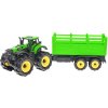 Traktor zemědělský set s vlečkou na setrvačník velká kola plast