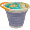 Kyblíček skládací plážový plastový kbelík na písek multifunkční