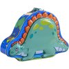 Pokladnička dinosaurus dětská kasička se zámkem a klíčky 3 druhy kov