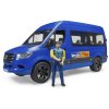 BRUDER 02681 Auto MB Sprinter mikrobus set s figurkou model 1:16 plast