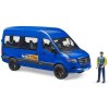 BRUDER 02681 Auto MB Sprinter mikrobus set s figurkou model 1:16 plast