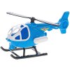 Vrtulník modrý 25cm plastová helikoptéra otevírací kabina