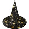 KARNEVAL Klobouk čarodějnický hvězdičky černý *KARNEVALOVÝ DOPLNĚK*