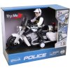 Motorka policejní s řidičem policie na setrvačník na baterie Světlo Zvuk