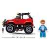 SLUBAN Town Auto červené SUV džíp 135 dílků + 1 figurka STAVEBNICE
