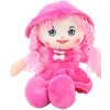 Panenka hadrová textilní 35cm v kloboučku s copánky zpívá česky na baterie CZ Zvuk