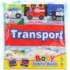 Knížka baby textilní šustící puzzle dopravní prostředky 2v1 pro miminko