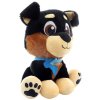 PLYŠ Pes veselý sedící 25cm flíček s kostičkou *PLYŠOVÉ HRAČKY*