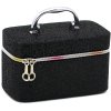 Kufřík dětský kosmetický vel. S se zrcátkem na zip černý