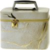 Kufřík dětský kosmetický vel. M se zrcátkem na zip zlatý reliéf 4 barvy