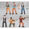 Kovbojové se zbraněmi plastové akční figurky 9cm set 6ks v sáčku