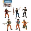 Kovbojové se zbraněmi plastové akční figurky 9cm set 6ks v sáčku