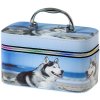 Kufřík dětský kosmetický vel. S se zrcátkem na zip foto potisk pejsek