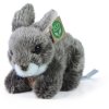 PLYŠ Králík tmavě šedý ležící 17cm Eco-Friendly *PLYŠOVÉ HRAČKY*