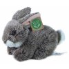 PLYŠ Králík tmavě šedý ležící 17cm Eco-Friendly *PLYŠOVÉ HRAČKY*