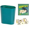Hra Kostky hrací set 6ks s kelímkem plast v krabici