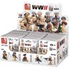 SLUBAN ARMY WWII Mini figurka voják 12 druhů set s doplňky ke stavebnici plast