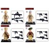 SLUBAN ARMY WWII Mini figurka voják 12 druhů set s doplňky ke stavebnici plast