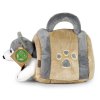 PLYŠ Pes Husky 13cm set s přepravkou Eco-Friendly *PLYŠOVÉ HRAČKY*