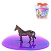 Sliz barevný zábavná hmota s koníkem 10cm Horse Friends 4 druhy v kelímku