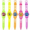 Hodinky dětské neonové ručičkové s kuličkovým labyrintem 5 barev plast