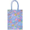 Taška dárková modrá zvířata Mořský svět 16x22x9cm papírová