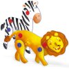 QUERCETTI Tecno Puzzle pohyblivé 3D lev + zebra 26 dílků STAVEBNICE
