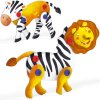 QUERCETTI Tecno Puzzle pohyblivé 3D lev + zebra 26 dílků STAVEBNICE