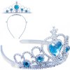 KARNEVAL Korunka zimní princezna s kamínky plast *KARNEVALOVÝ DOPLNĚK*
